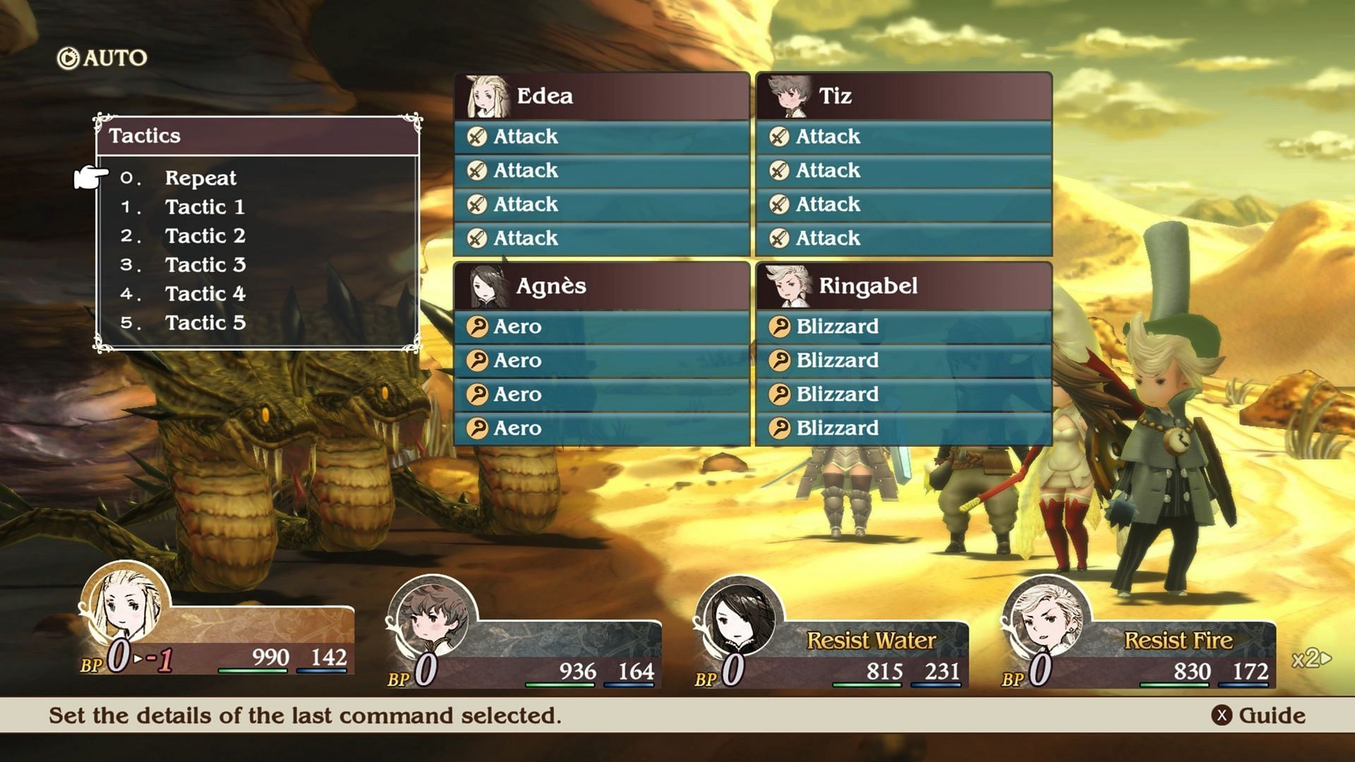 You can easily set up easy grind commands to slaughter enemies on x4 speed (Image via Square Enix)